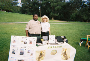 Lt Brown, SF Animal Control and Suzanne Saunders, Co-Founder of K9 Armor