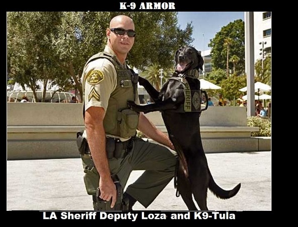 LA Sheriff Deputy Loza and K9 Tula say thanks for donating