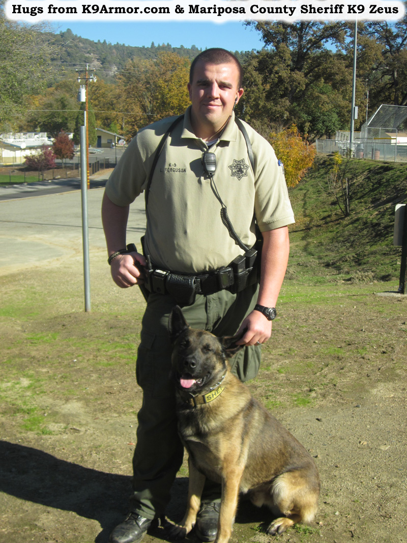 Mariposa Sheriff Deputy Ferguson and K9 Zeus