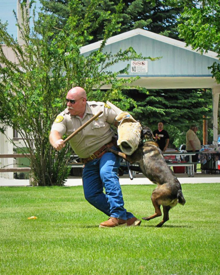 Sheriff Mike Poindexter and partner K9 Aggie