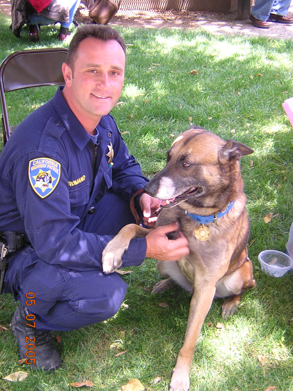 K9 Rexx and Officer Romano, CHP at K9 Carnival 2005