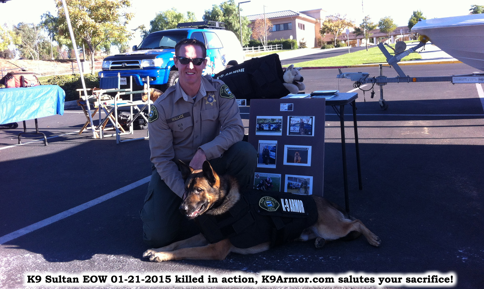 Riverside Sheriff - San Jacinto PD Officer Mark Wallace and K9 Sultan EOW 01-21-2015