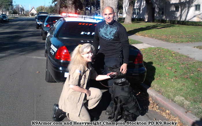 K9Armor.com and Heavyweight Champion Stockton PD K9 Rocky
